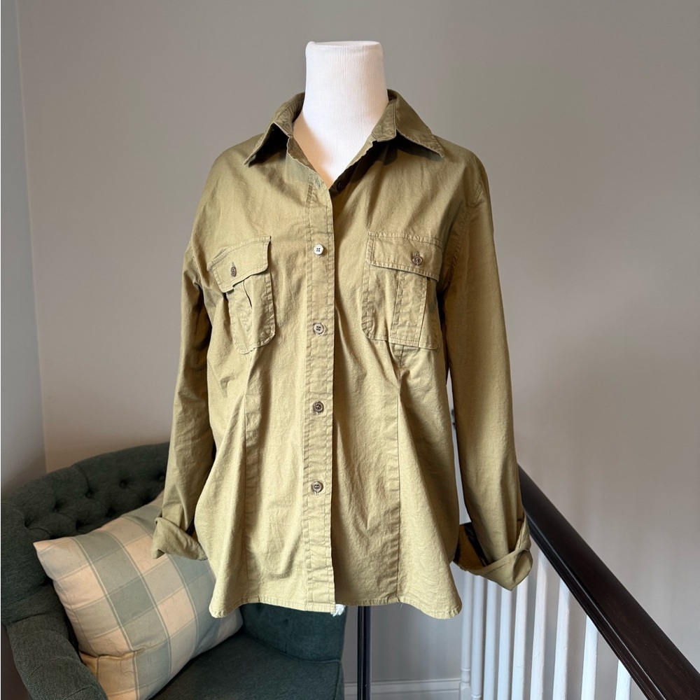New York City Design Co Khaki button-up shirt